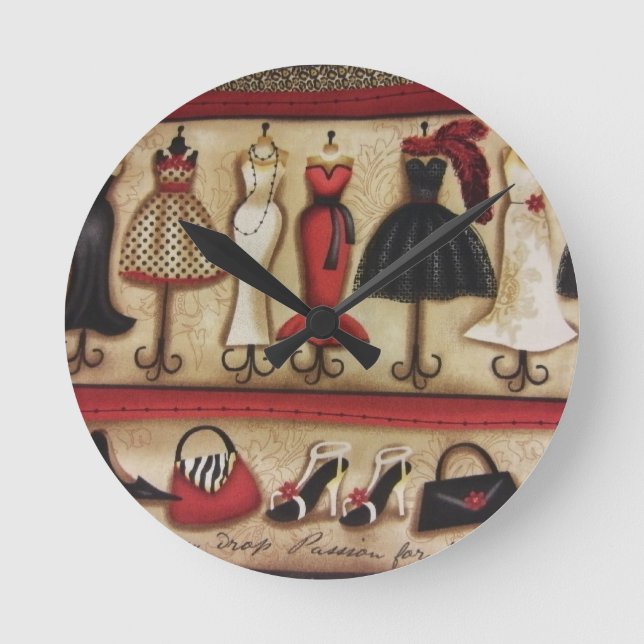 Haute Mode Runde Wanduhr (Vorderseite)