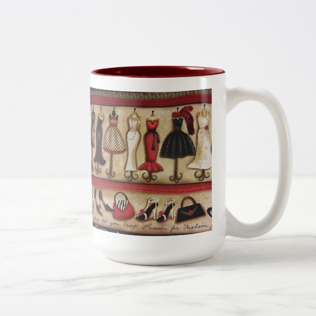 Haute Mode Zweifarbige Tasse (Rechts)