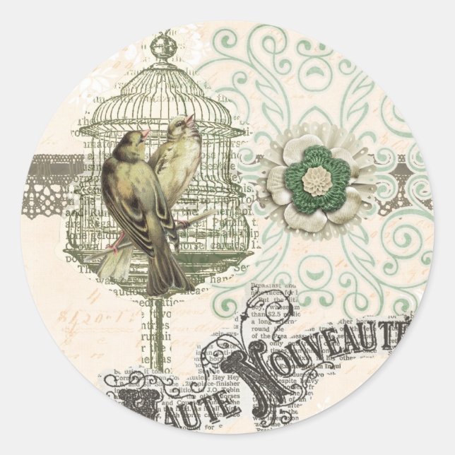 Haute Nouveau en Paris Runder Aufkleber (Vorderseite)