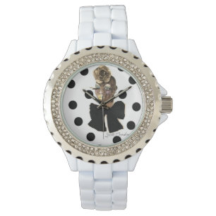 HAUTE Polka Dot Watch Kristall White Armbanduhr