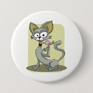 Häute und Rosa Vögel Button