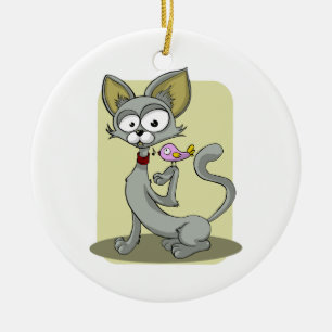 Häute und Rosa Vögel Keramikornament