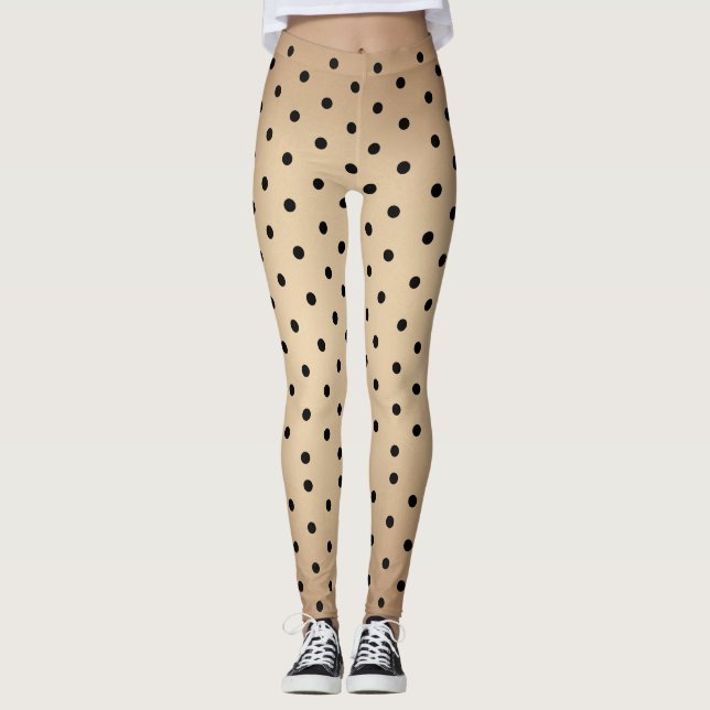 Hautfarbe, Polka-Punkte-Muster Leggings (Vorderseite)