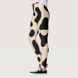 Hautfarbe und schwarze Kuh Leggings