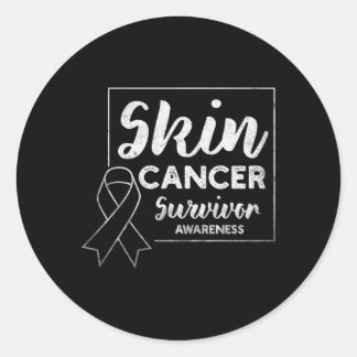 Hautkrebs Überlebensprodukte Melanom Bewusstsein D Runder Aufkleber