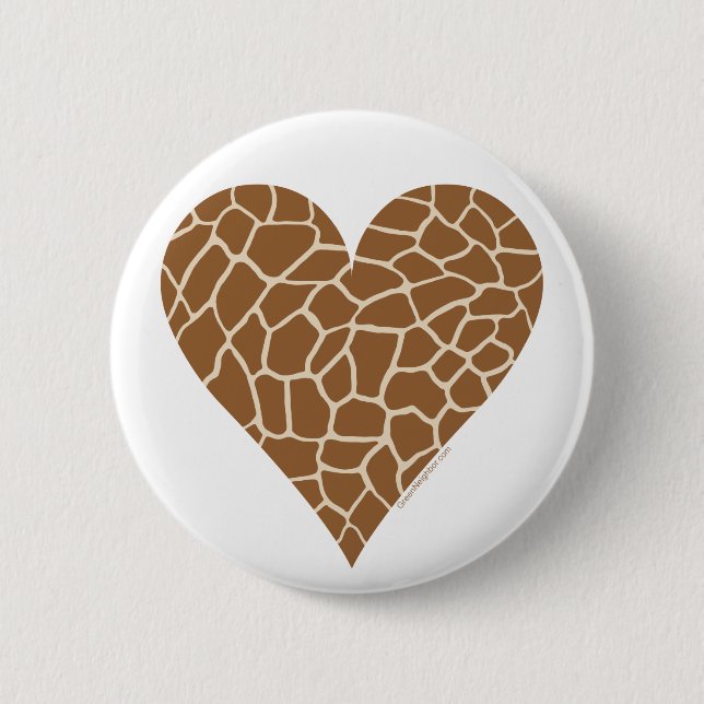 Hautmuster, Farben der Giraffe Button (Vorderseite)