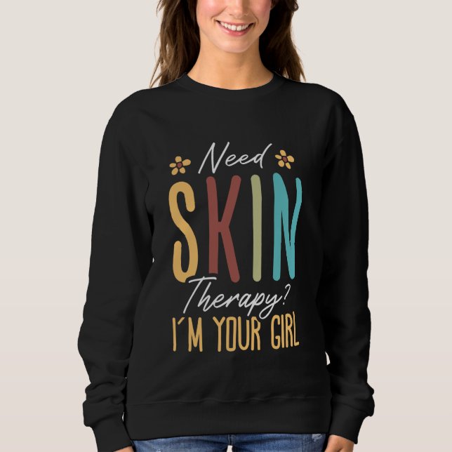 Hautpflegetherapeutin Dermatologin Esthetician Ski Sweatshirt (Vorderseite)