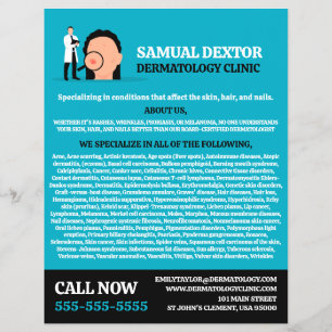 Hautzustand, Dermatologe, dermatologische Klinik Flyer