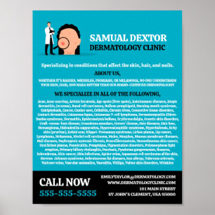 Hautzustand, Dermatologe, Klinik für Dermatologie Poster