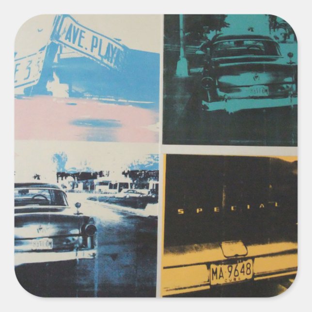 Havana 1 quadratischer aufkleber (Vorderseite)