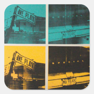 Havana 2 quadratischer aufkleber