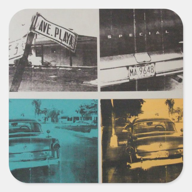 Havana 3 quadratischer aufkleber (Vorderseite)