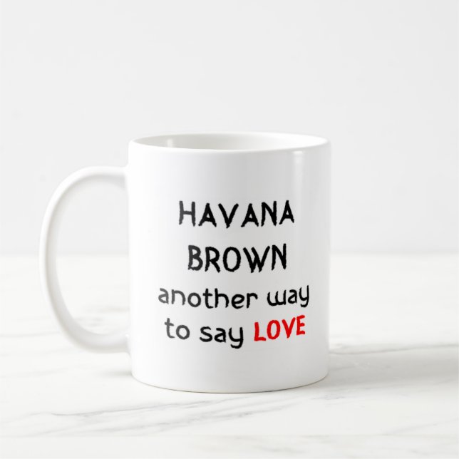 Havana-braune Liebe Kaffeetasse (Links)