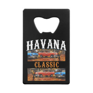 Havana Classic - Kubanische Jahrgangssprache Kunst Geldbeutel Flaschenöffner