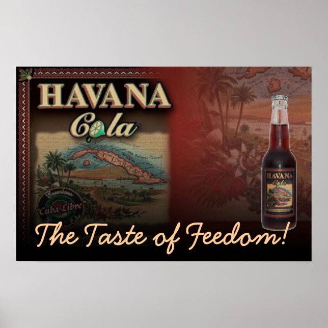 HAVANA COLA Der Geschmack der Freiheit! leinwand d Poster (Vorne)