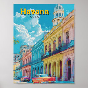 Havana Cuba Art Vintage Reise Poster