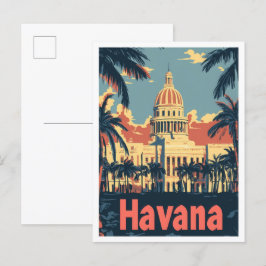 Havana Cuba Art Vintage Reise und Geschichte Postkarte