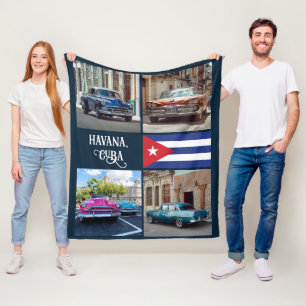Havana CUBA Cars Fleecedecke