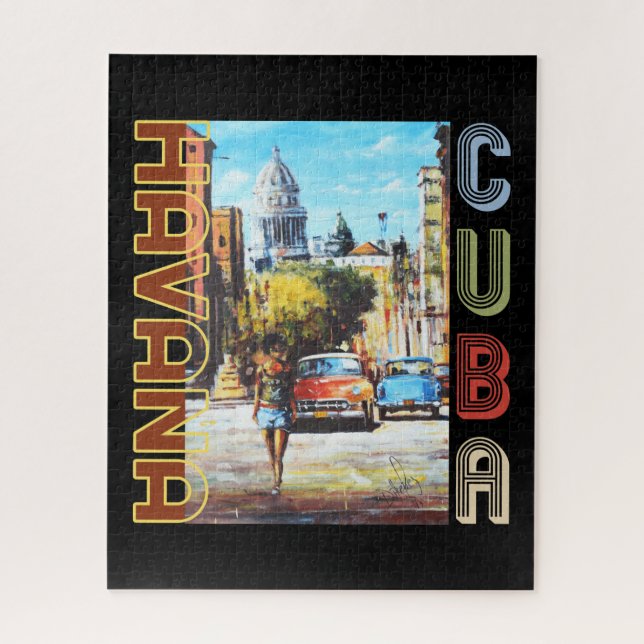 Havana Cuba Fine Art - National Hauptstadt Puzzle (Vertikal)