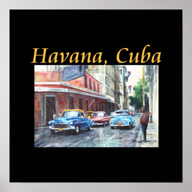 Havana Cuba Floridita Kunst, Dichtung und Musik Poster (Vorne)