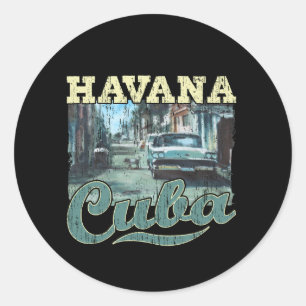 Havana Cuba Graffiti Street Art - Liebe Habana Runder Aufkleber