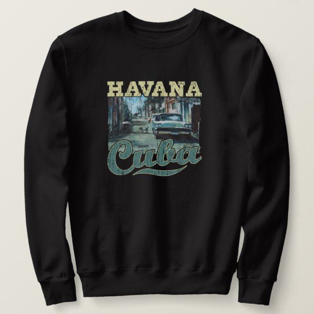 Havana Cuba Graffiti Street Art - Liebe Habana Sweatshirt (Design vorne)