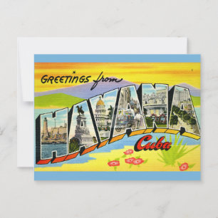 Havana Cuba Greetings Postcard Postkarte