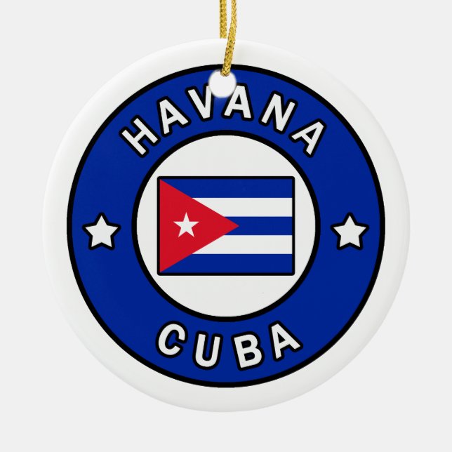 Havana Cuba Keramik Ornament (Vorne)