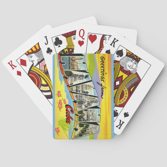  Havana Cuba Postcard Playing Cards Spielkarten (Rückseite)