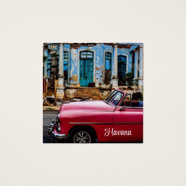 Havana Cuba Red Vintage Car (Vorderseite)