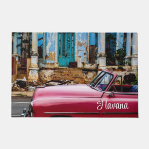Havana Cuba Red Vintage Car Fußmatte