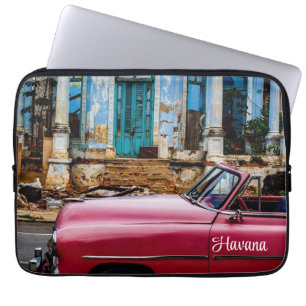 Havana Cuba Red Vintage Car Laptopschutzhülle
