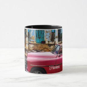 Havana Cuba Red Vintage Car Tasse