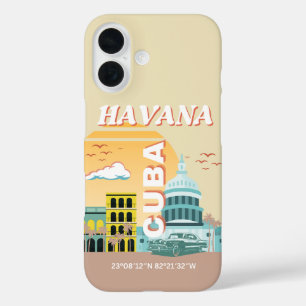 Havana Cuba Retro Art iPhone 16 Hülle