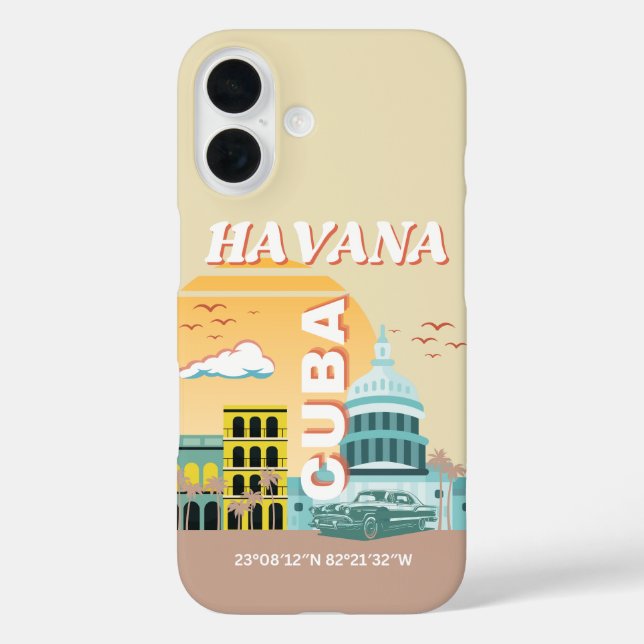 Havana Cuba Retro Art Case-Mate iPhone Hülle (Rückseite)