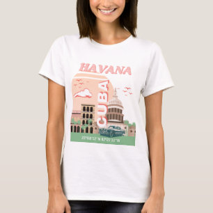Havana Cuba Retro Vintage Kunst T-Shirt