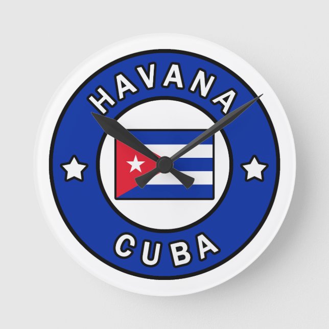 Havana Cuba Runde Wanduhr (Vorderseite)