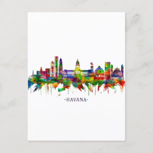 Havana Cuba Skyline Feiertagspostkarte