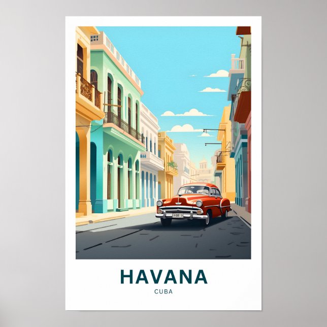 Havana Cuba Travel Print Poster (Vorne)