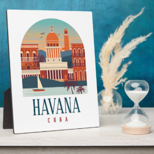 Havana Cuba Vintag Skyline Fotoplatte