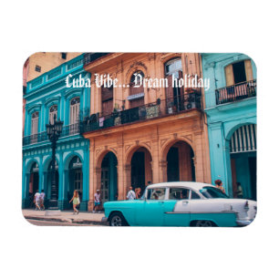 Havana Cuba Vintage Car "Cuba vibe" Magnet
