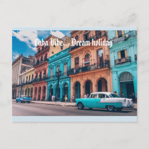 Havana Cuba Vintage Colourful 'Kuba vibe' Postkarte