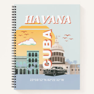 Havana Cuba Vintage Travel Art Collection Notizbuch