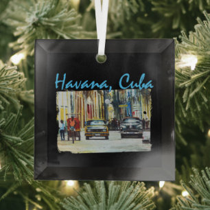 Havana Habana Viejo Kuba Ornament Aus Glas
