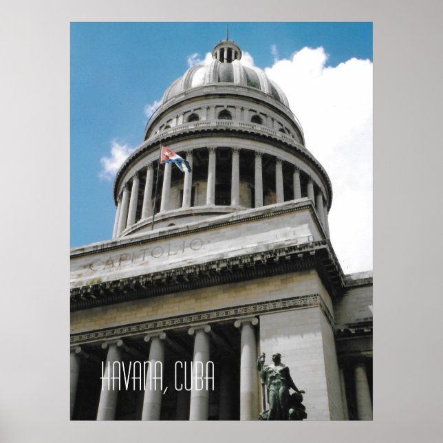 Havana Hauptstadt Gebäude Cuba Souvenir Poster (Vorne)