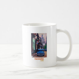 Havana in Kuba - EL Capitolo mit Oldtimer Kaffeetasse