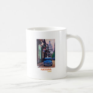 Havana in Kuba - EL Capitolo mit Oldtimer Kaffeetasse