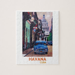 Havana in Kuba - EL Capitolo mit Oldtimer Puzzle