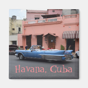 Havana Kuba Pink Gebäude Class ic Old Car Magnet