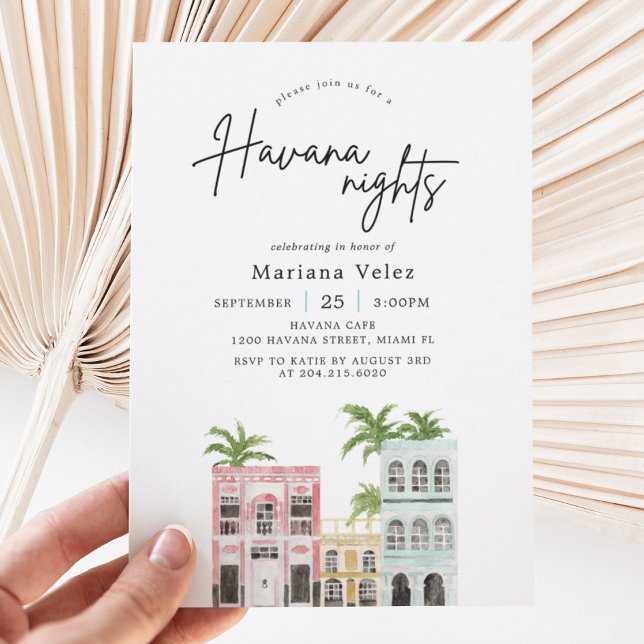 Havana Nights Party | Kubanisches Thema Geburtstag Einladung (Von Creator hochgeladen)